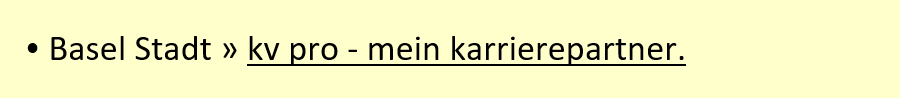 Basel Stadt > kv pro | Mein Karrierepartner