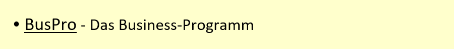 BusPro - Das Business-Programm